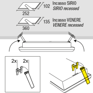 Kit controsoffitto per LED Sirio e LED Venere – Cod. RO0315