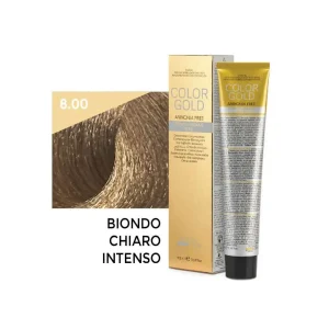Color Gold Crema Colorante Ammonia Free – 8.00 Biondo Chiaro Intenso 100 ml – Design Look