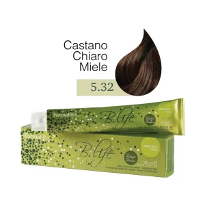 Farmavita – B.Life Color – Senza Ammoniaca – Crema Colorante per Capelli – 5.32 Castano Chiaro Miele – 100 ml