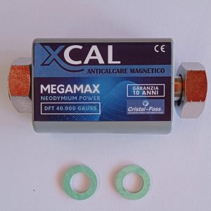 Filtro magnetico anticalcare per caldaie professionale Megamax XCAL 40000 gauss 1/2