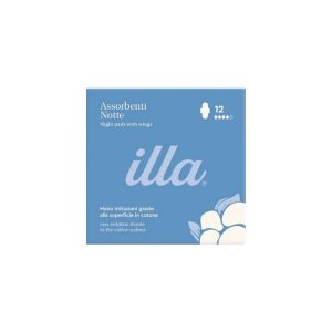 Illa Care Cotton Assorbenti con Ali Notte – 12 pezzi