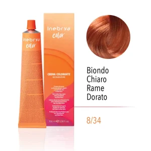 Inebrya Color – 8/34 Biondo Chiaro Rame Dorato – 100 ml