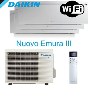 Condizionatore Daikin Emura Trial Split 3MXM68A + FTXJ25AW + FTXJ25AW + FTXJ50AW – spedizione gratuita, possibile installazione, miglior prezzo con incentivi 2026
